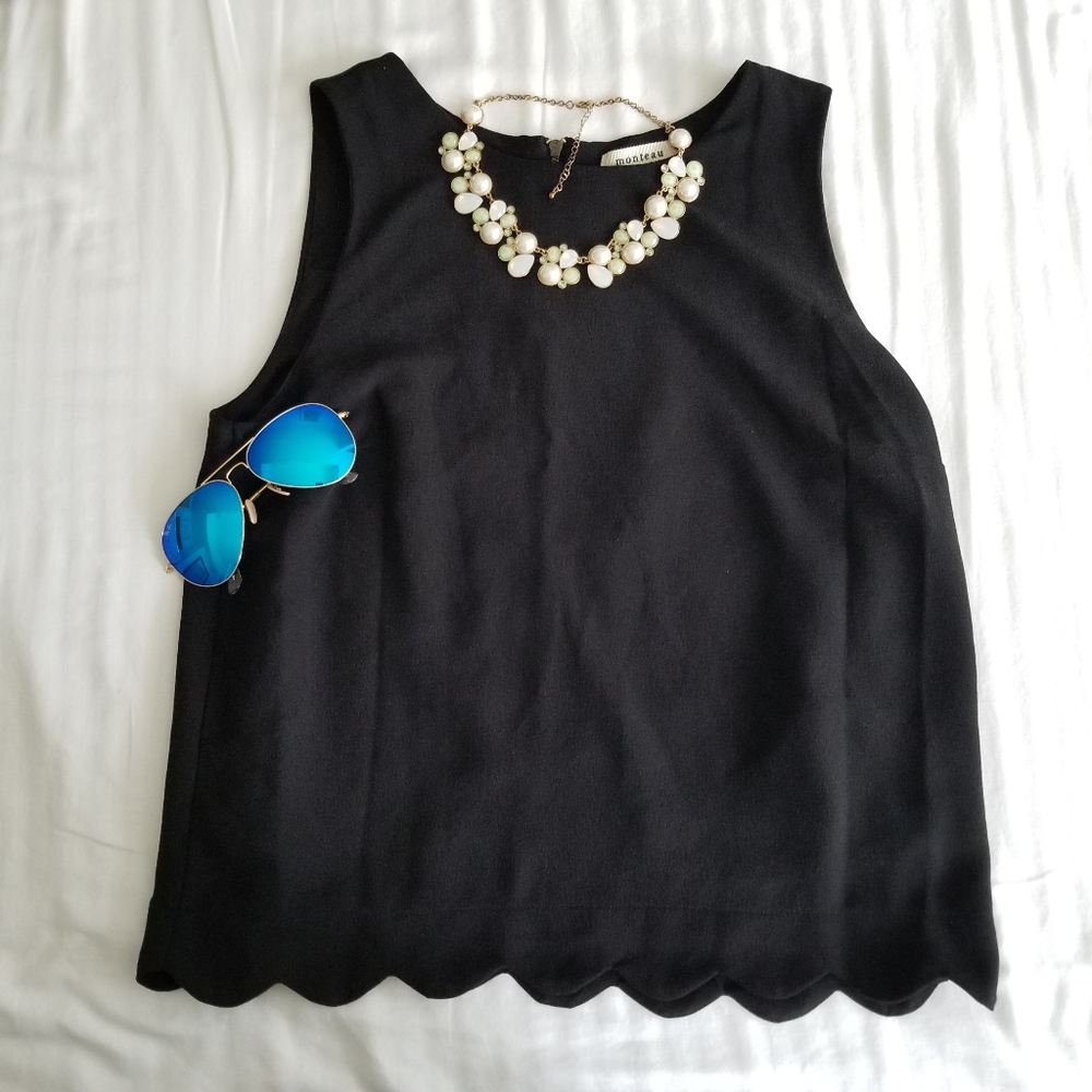 Black Sleeveless Blouse NWOT